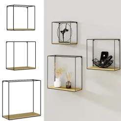 Vicco Étagère Chêne de force doré Lot de 3