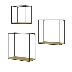 Vicco Étagère Chêne de force doré Lot de 3