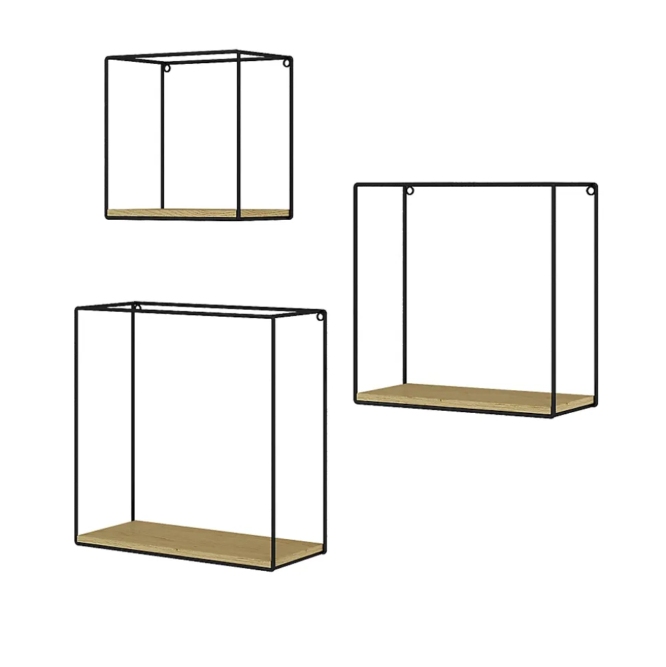 Vicco Étagère Chêne de force doré Lot de 3
