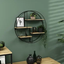 Vicco Étagère Chêne 55x55cm Rond