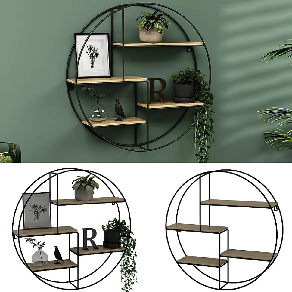 Vicco Étagère Chêne 55x55cm Rond