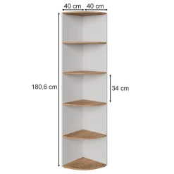 Vicco Étagère dangle Chêne blanc/force de lor 40x180.6cm