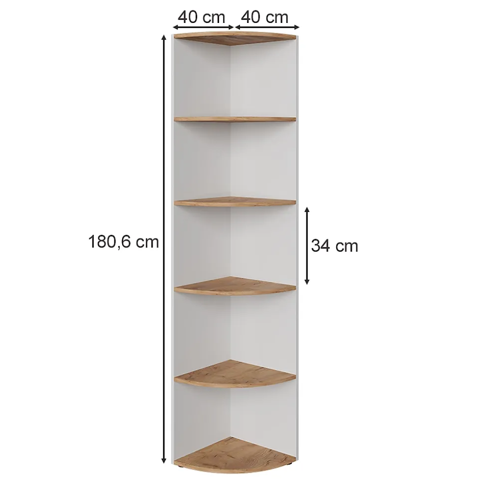 Vicco Étagère dangle Chêne blanc/force de lor 40x180.6cm