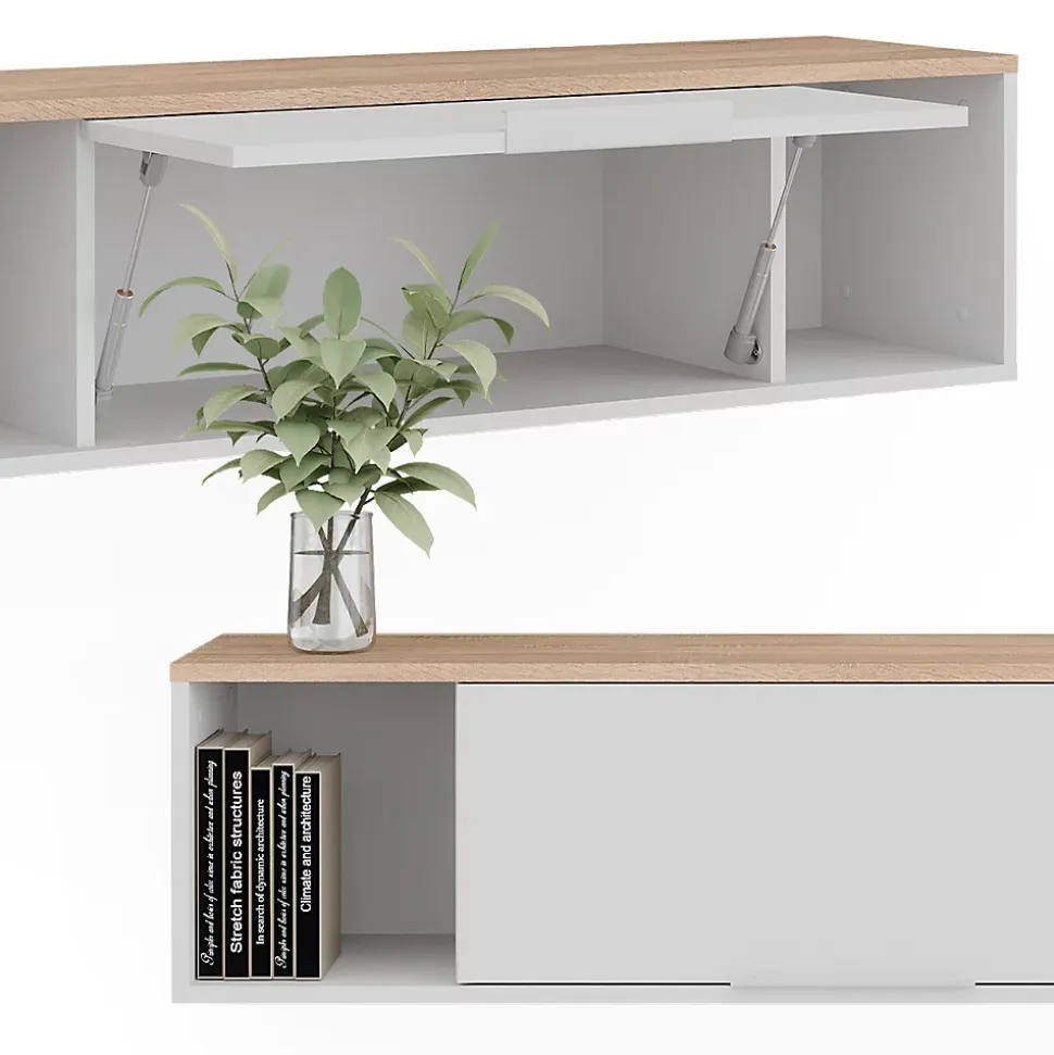 Vicco Étagère murale Blanc/Sonoma 120x30cm