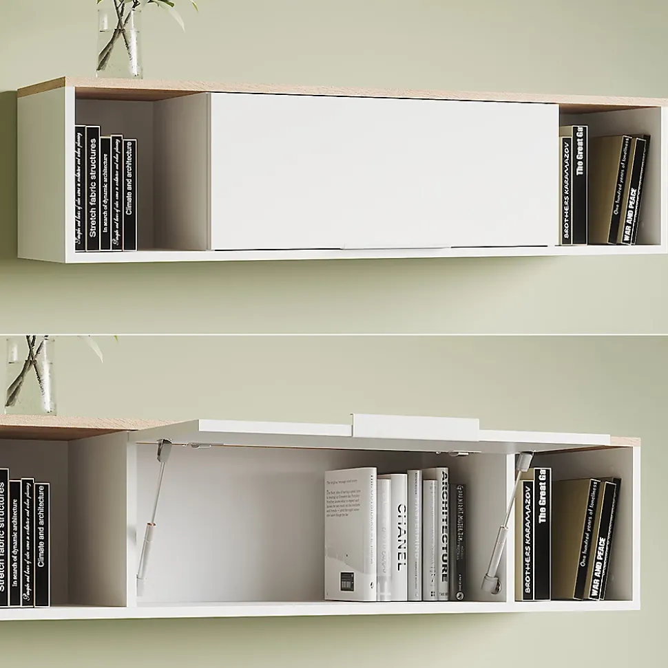 Vicco Étagère murale Blanc/Sonoma 120x30cm