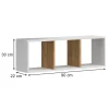 Vicco Étagère murale Chêne blanc/force de lor 90x30cm Lot de 2