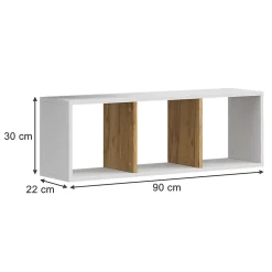 Vicco Étagère murale Chêne blanc/force de lor 90x30cm Lot de 2