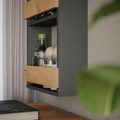Vicco Étagère murale Chêne doré/anthracite 40x98cm