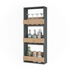 Vicco Étagère murale Chêne doré/anthracite 40x98cm