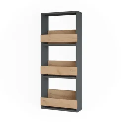 Vicco Étagère murale Chêne doré/anthracite 40x98cm