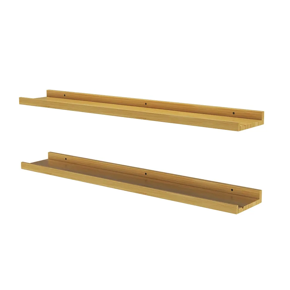 Vicco Étagère murale Naturel bois 90x4cm Lot de 2