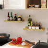 Vicco Étagère murale Naturel bois 40x4cm Set de 2 pièces 40