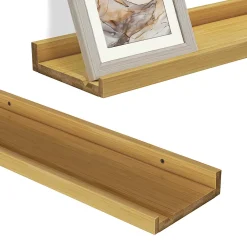 Vicco Étagère murale Naturel bois 50x4cm Lot de 2