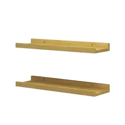 Vicco Étagère murale Naturel bois 50x4cm Lot de 2