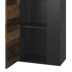 Vicco Étagère murale Noir/ancien style 50.1x78.4cm avec 2 compartiments