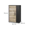 Vicco Étagère murale Noir/Chêne sable 50.1x78.4cm avec 2 compartiments