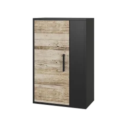 Vicco Étagère murale Noir/Chêne sable 50.1x78.4cm avec 2 compartiments