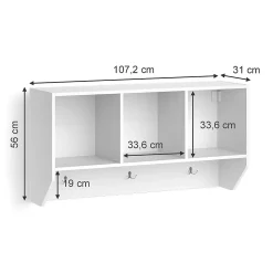 Vicco Étagère murale pour chambre denfant Blanc 107.2x56cm