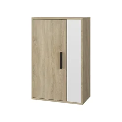 Vicco Étagère murale Sonoma/blanc 50.1x78.4cm avec 2 compartiments