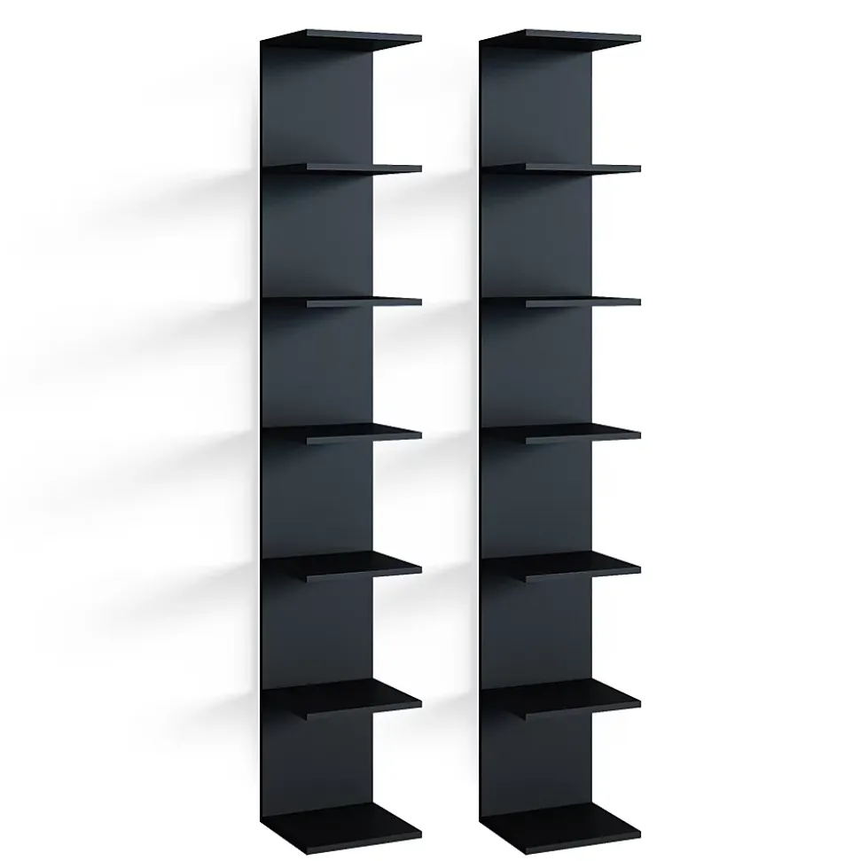 Vicco Étagère Noir 30x190cm ouvert