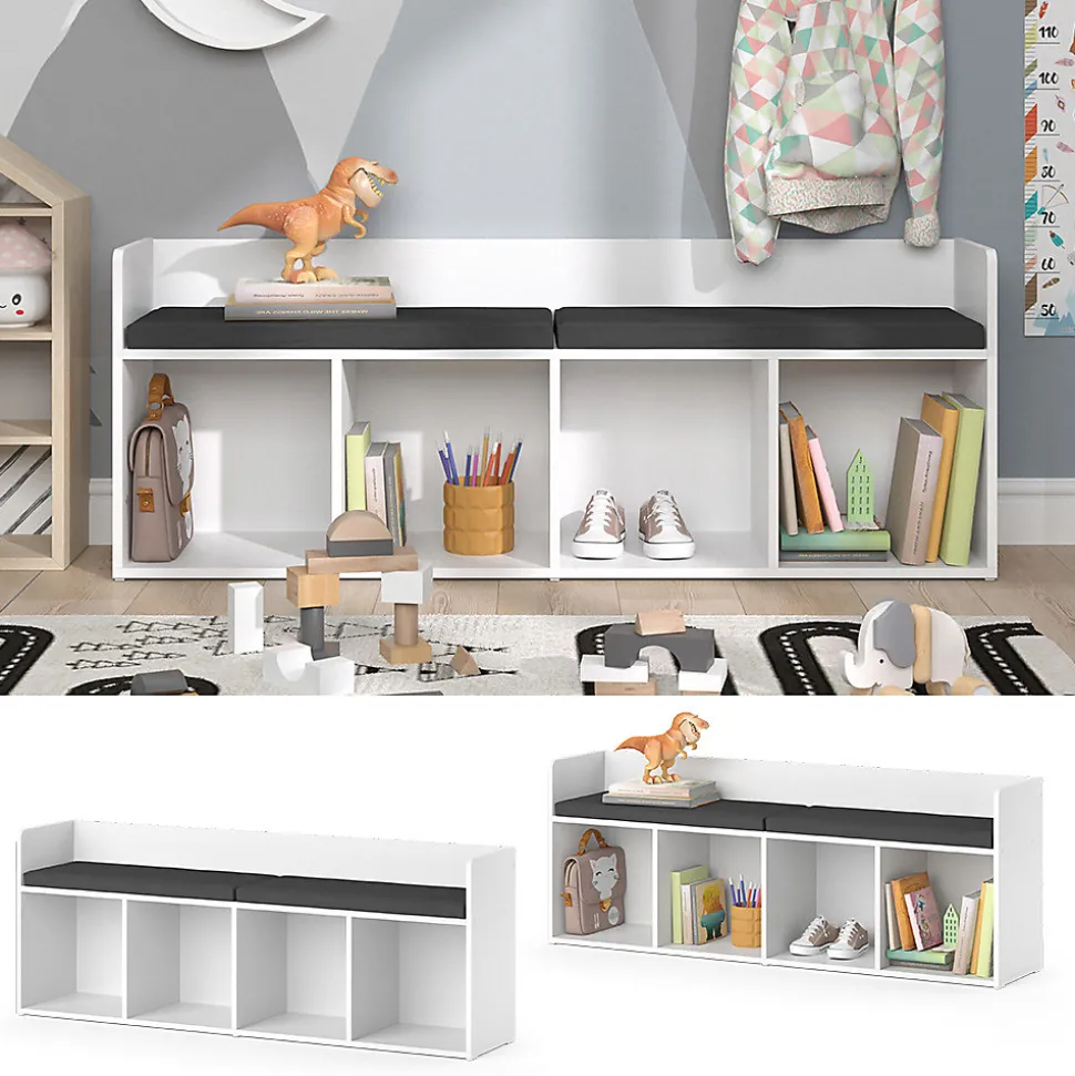 Vicco Étagère pour enfants Blanc 142.4x53.4cm sans boîtes pliantes