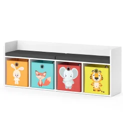 Vicco Étagère pour enfants Blanc 31.2x53.4cm avec 4 boîtes pliantes opt.1