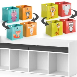 Vicco Étagère pour enfants Blanc 31.2x53.4cm avec 4 boîtes pliantes opt.1