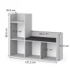 Vicco Étagère pour enfants Gris 107.2x88.6cm