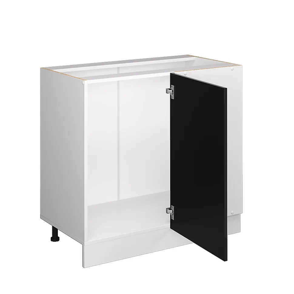 Vicco Universal Armoire dangle Noir Haute brillance 86cm avec porte, sans PT