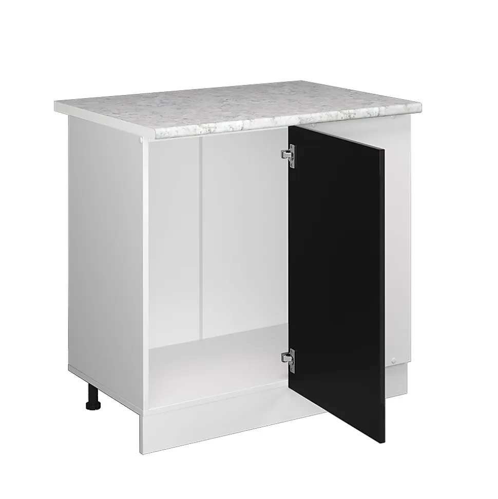 Vicco Universal Armoire dangle Noir Haute brillance 86cm avec porte, avec PT