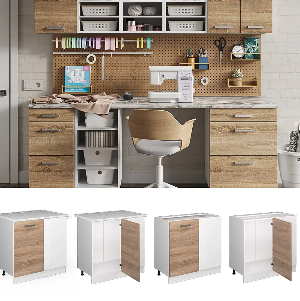 Vicco Universal Armoire dangle Sonoma 86cm avec porte, sans PT