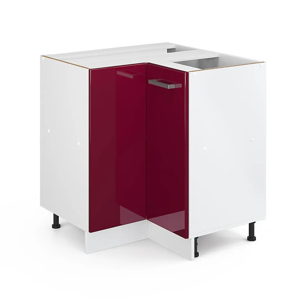 Vicco Universal Armoire dangle Rouge bordeaux Haute brillance 75.6cm avec porte, sans PT