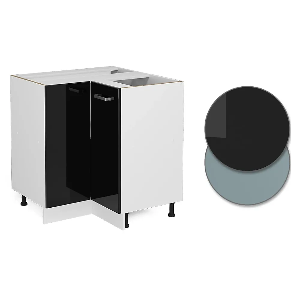 Vicco Universal Armoire dangle Noir Haute brillance 75.6cm avec porte, sans PT