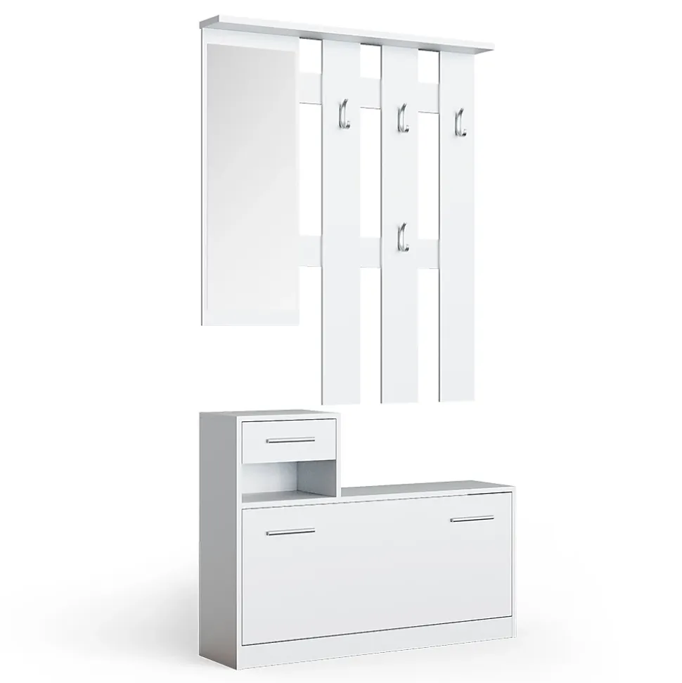 Vicco Vestiaire Blanc 25x191cm