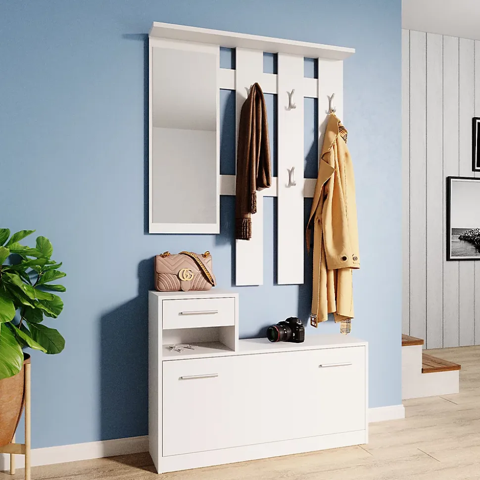 Vicco Vestiaire Blanc 25x191cm