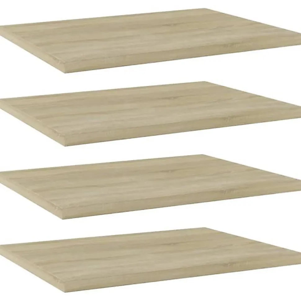 VIDAXL - Panneaux de bibliothèque 4 pcs - Bois d ingenierie - Finition chene Sonoma - 40x30x1 5 cm