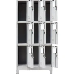 vidaXL Armoire à casiers avec 9 compartiments Acier 90x45x180 cm Gris