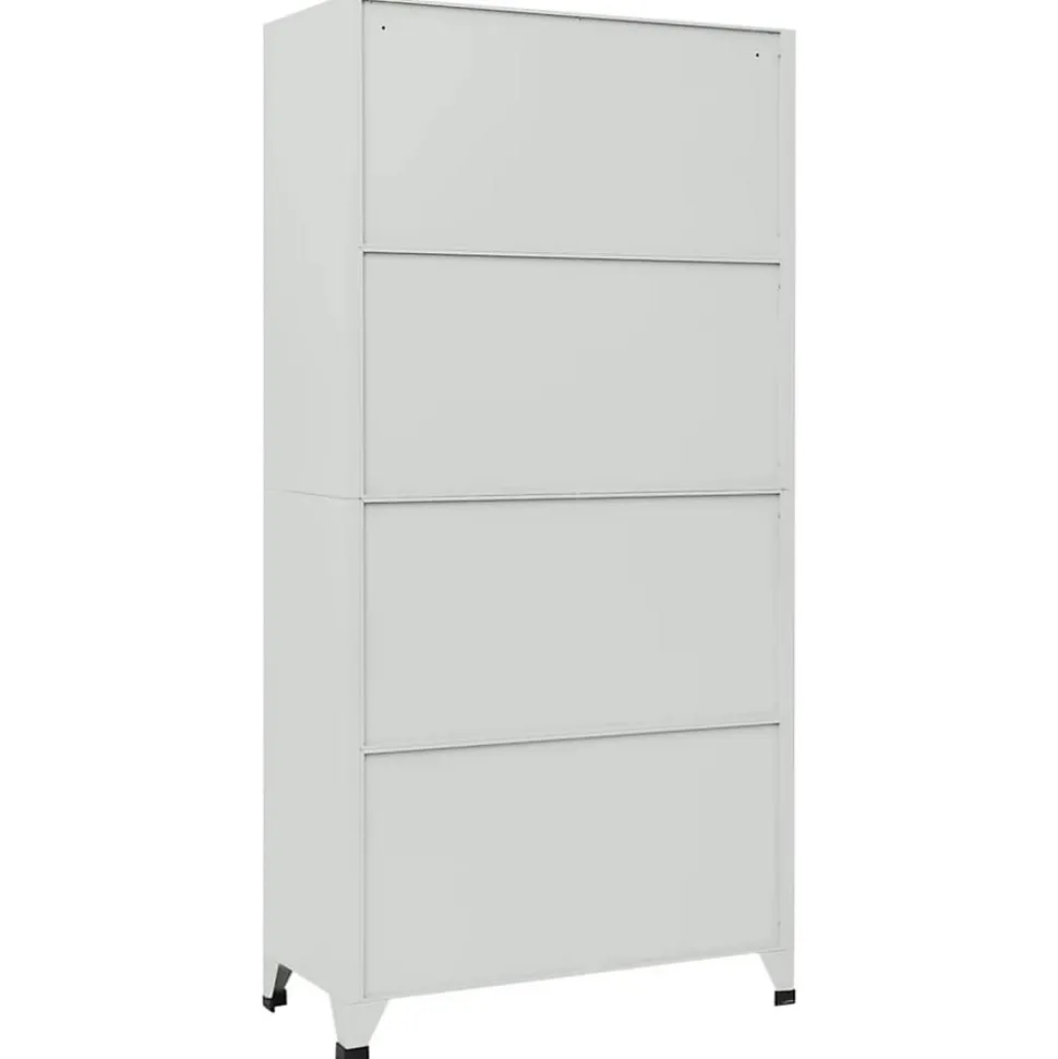 vidaXL Armoire à casiers avec 6 compartiments Acier 90x45x180 cm Gris
