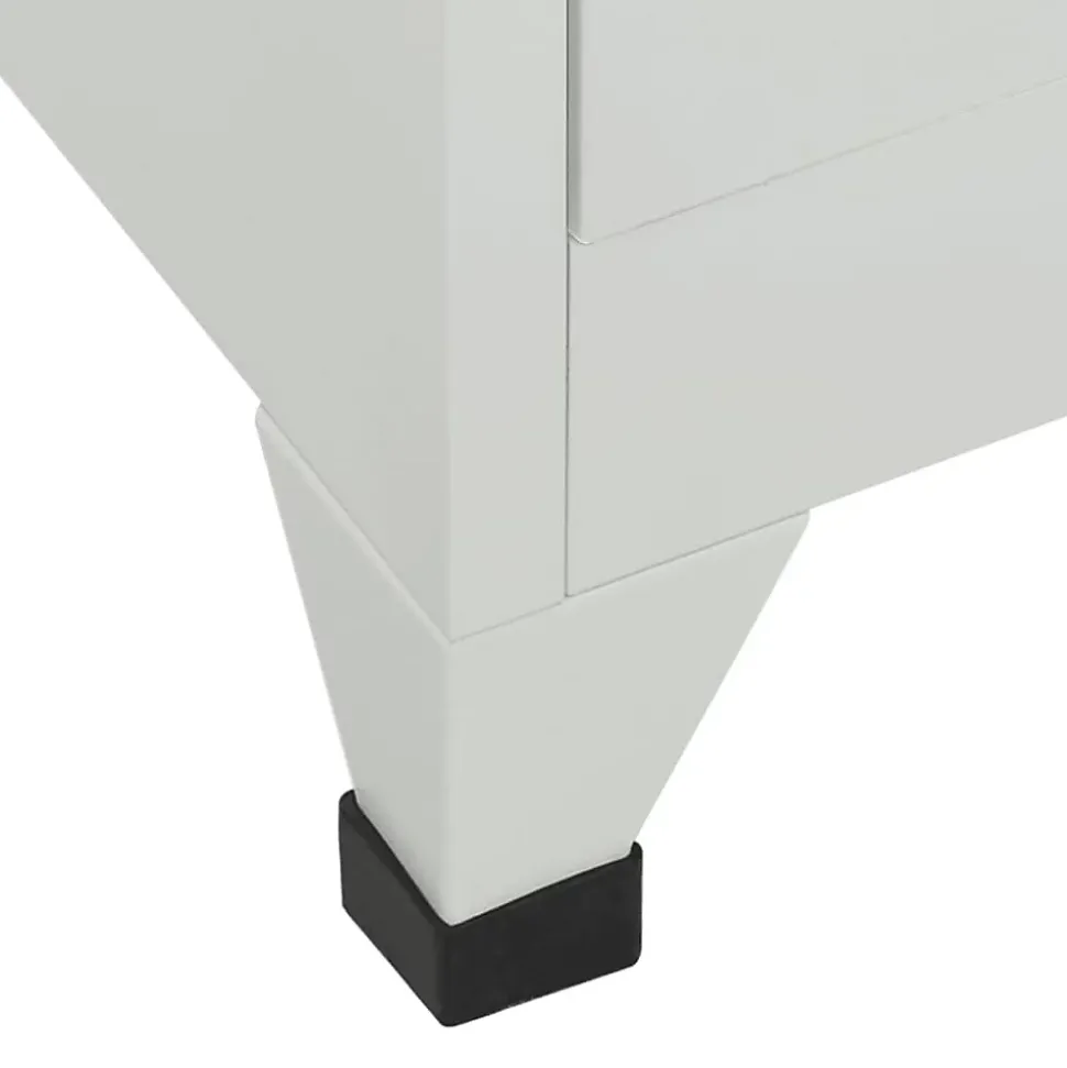 vidaXL Armoire à casiers avec 6 compartiments Acier 90x45x180 cm Gris