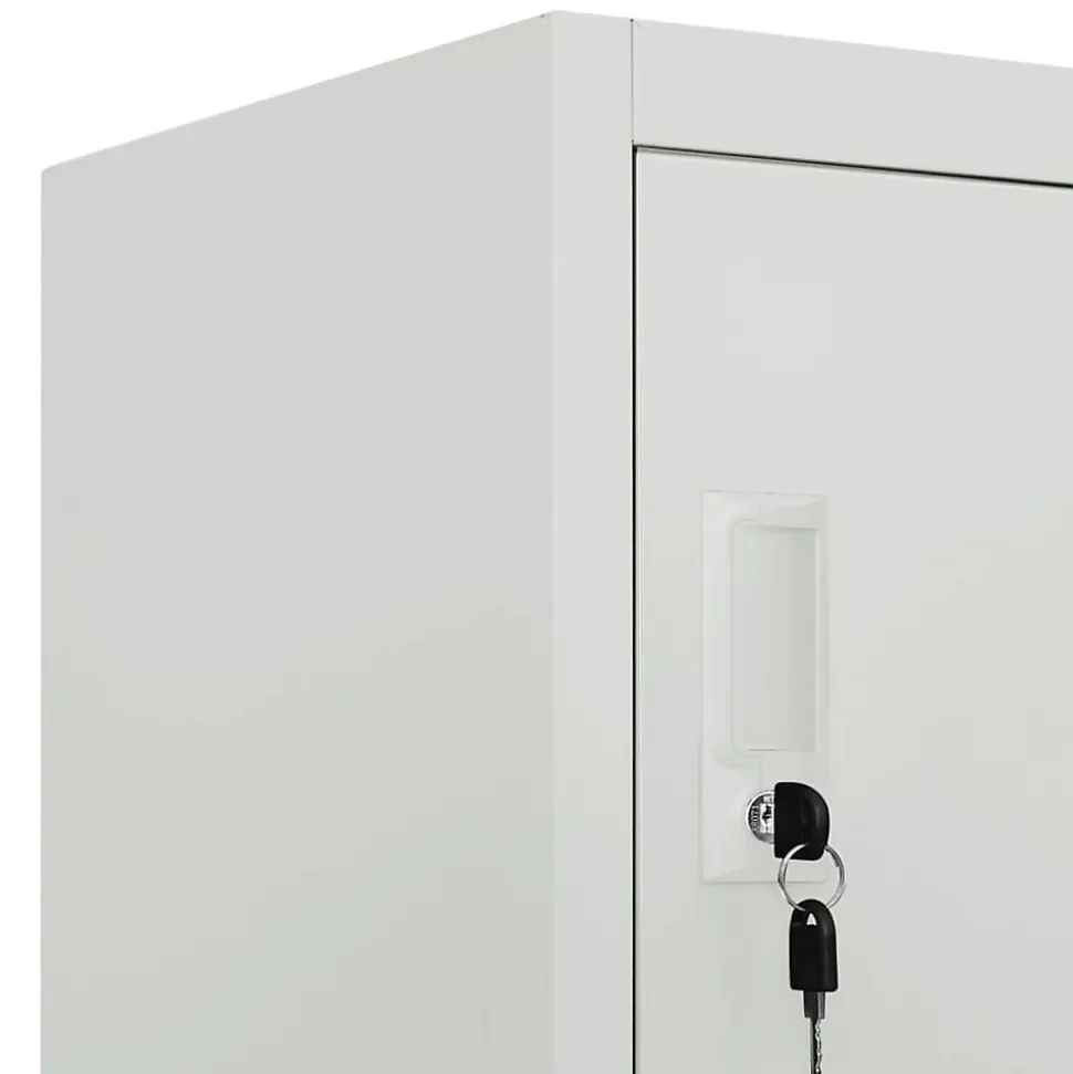 vidaXL Armoire à casiers avec 6 compartiments Acier 90x45x180 cm Gris
