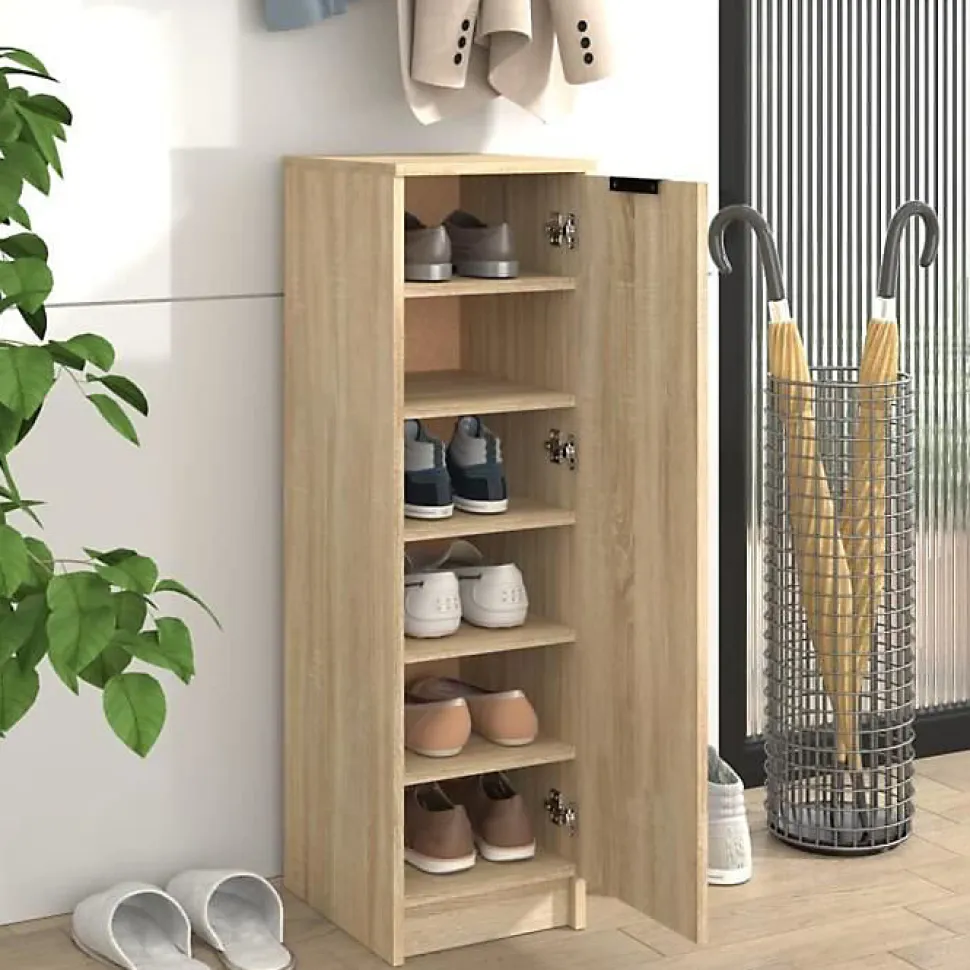 vidaXL Armoire à chaussures Chêne Sonoma 30x35x100cm Bois d'ingénierie 811433
