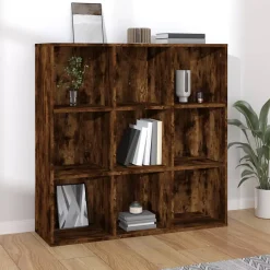 VidaXL Armoire à livres Chêne fumé 98x30x98 cm 815450