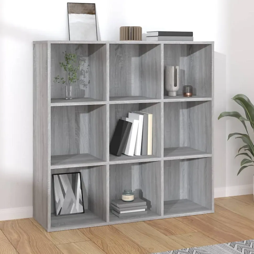 VidaXL Armoire à livres Sonoma gris 98x30x98 cm 815451