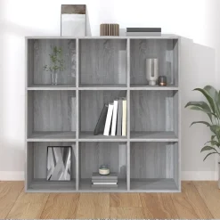 VidaXL Armoire à livres Sonoma gris 98x30x98 cm 815451