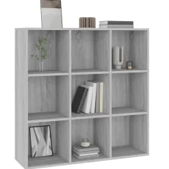 VidaXL Armoire à livres Sonoma gris 98x30x98 cm 815451