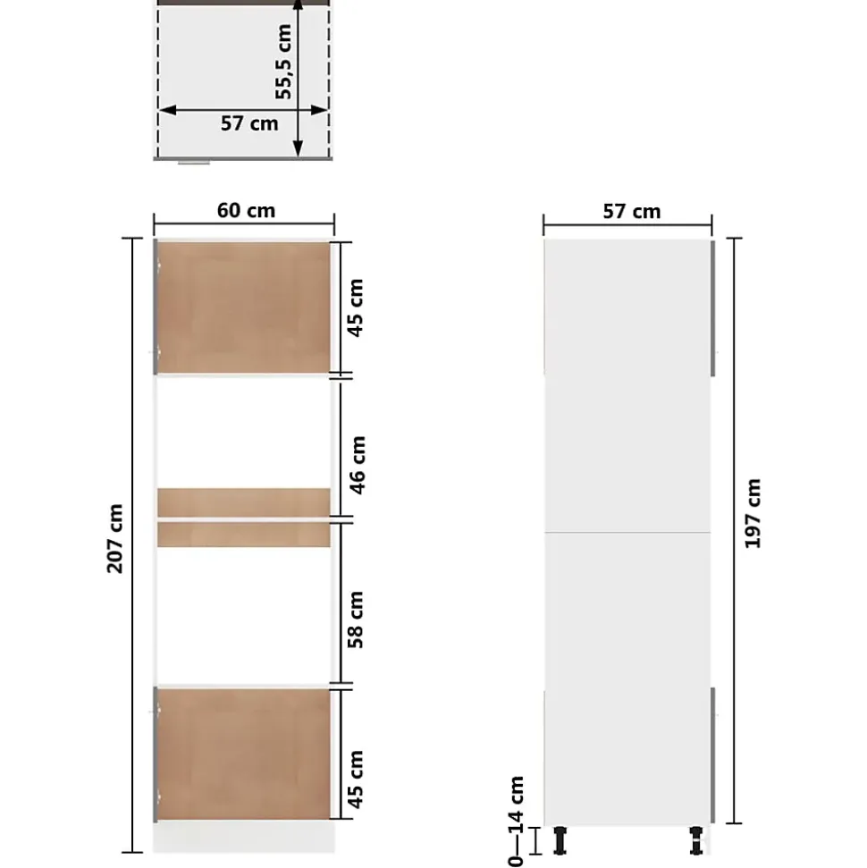 vidaXL Armoire à Micro-ondes, Armoire de Cuisine avec étagère, Meuble de Rangement Salle à Manger Maison Intérieur, Blanc 802546