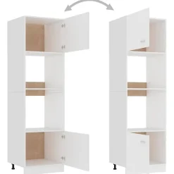 vidaXL Armoire à Micro-ondes, Armoire de Cuisine avec étagère, Meuble de Rangement Salle à Manger Maison Intérieur, Blanc 802546