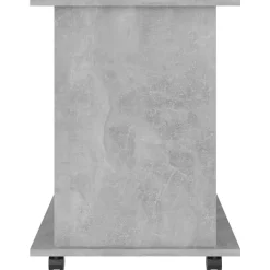 vidaXL Armoire à roulettes Gris béton 60x45x60 cm Aggloméré