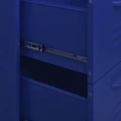 vidaXL Armoire à tiroirs Bleu marine 80x35x101,5 cm Acier