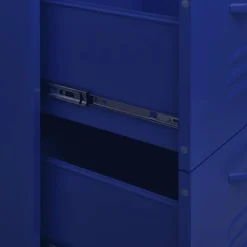 vidaXL Armoire à tiroirs Bleu marine 80x35x101,5 cm Acier